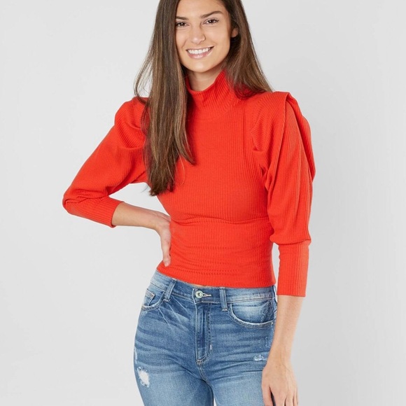 Free People Red Lala Cropped Top xs - Picture 2 of 10